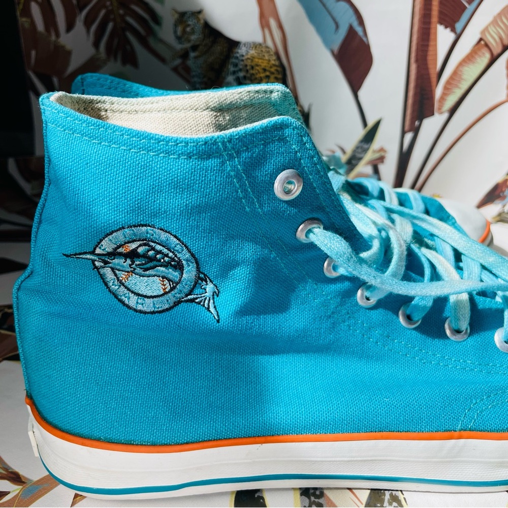Vintage FL Marlins High-Top Canvas MLB Sneakers Miami Baseball - Picture 6 of 10